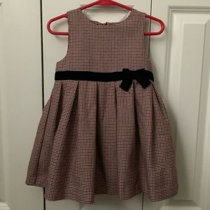 Festive dress with tulle skirt and suede bow belt
